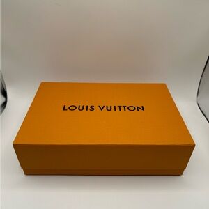 Authentic Louis Vuitton Orange Gift Box with Black Logo